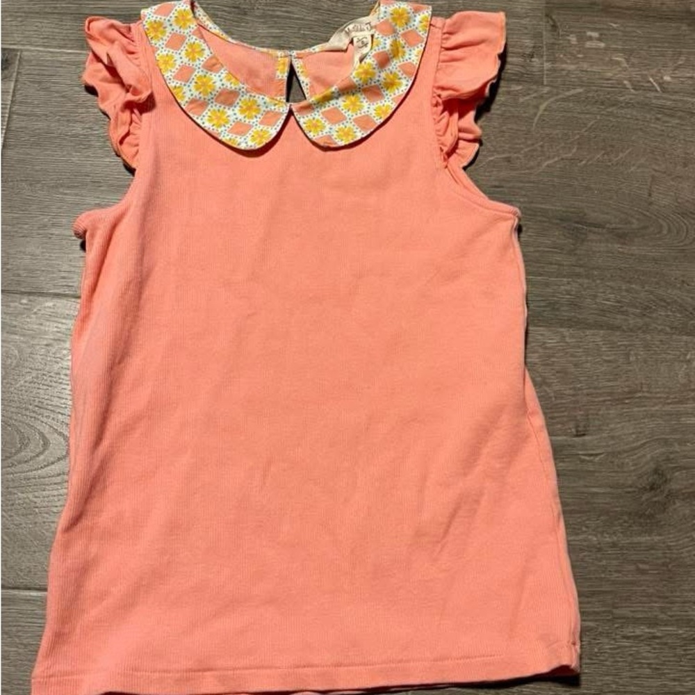 Matilda Jane Pink and Yellow Ruffle Sleeve Blouse